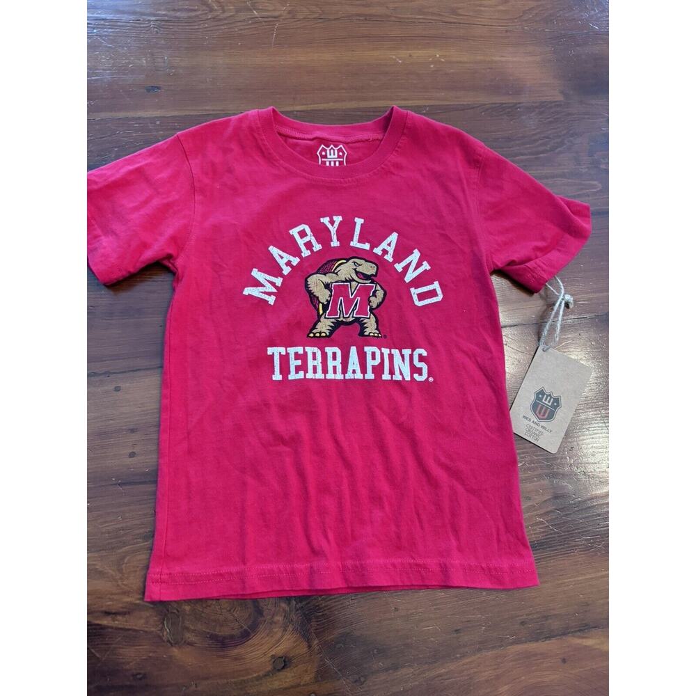 Wes and Willy Kids SS Organic Cotton Tee Shirt Maryland Terrapins Size 4T NWT